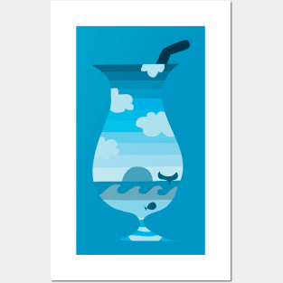 Tropical Blue Smoothie Posters and Art